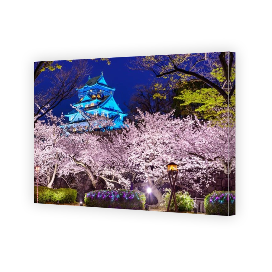 Osaka, Japan at Osaka Castle during the spring season.