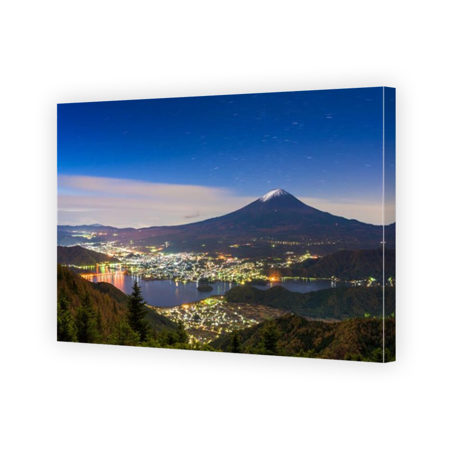 Kawaguchi Lake, Japan with Mt. Fuji.
