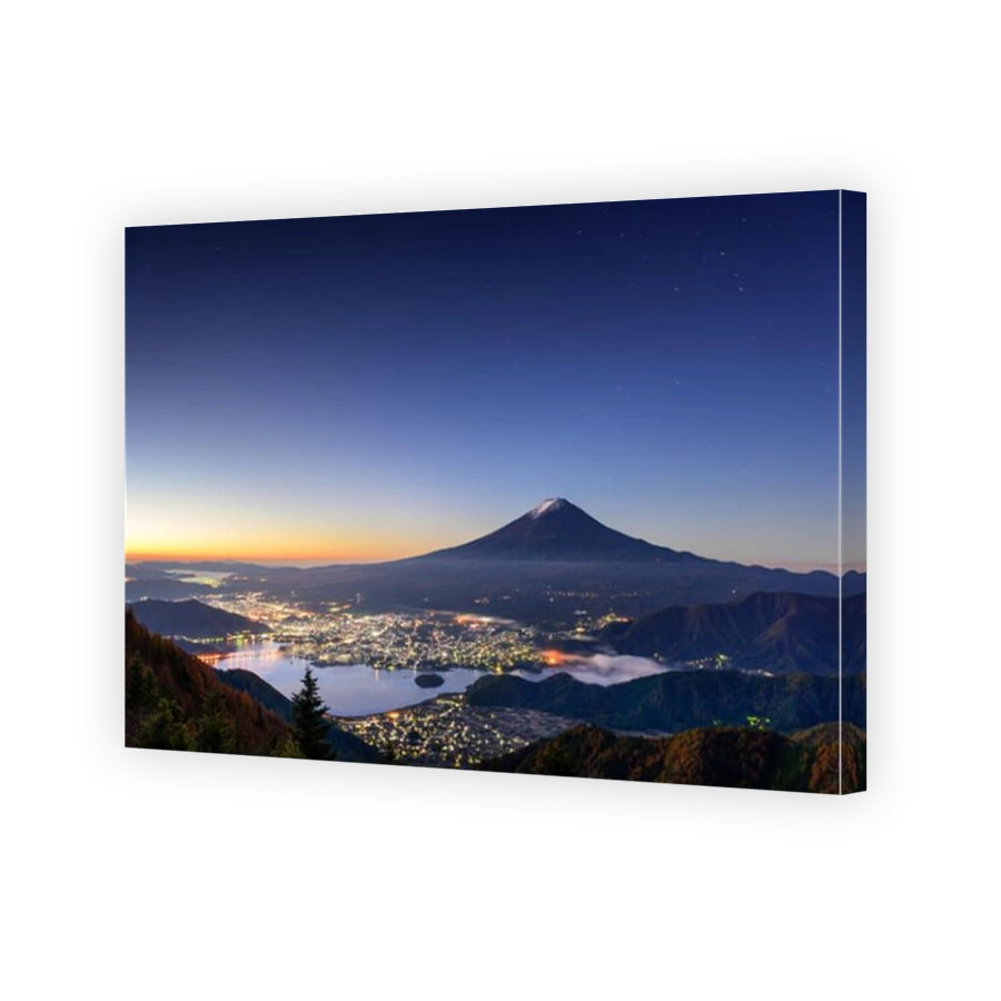 Kawaguchi Lake, Japan with Mt. Fuji.