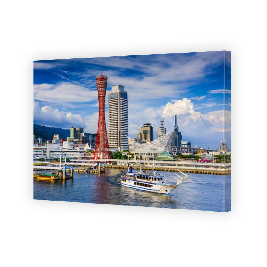 Kobe, Japan skyline at the port.