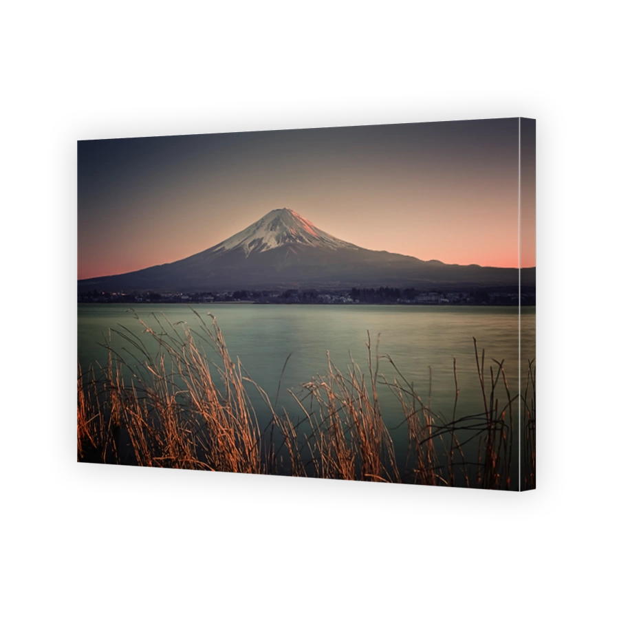 Japanese landscape at sunset
