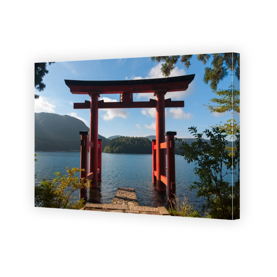 Torii Gate with a view of the sea beyond it