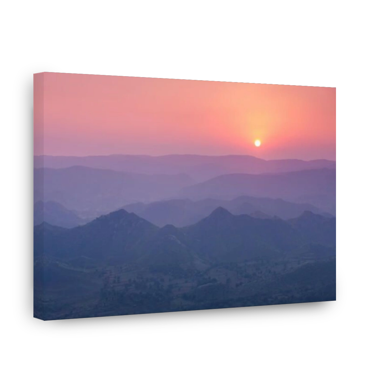 Aravalli mountains near Udaipur on sunset, Rajasthan, India