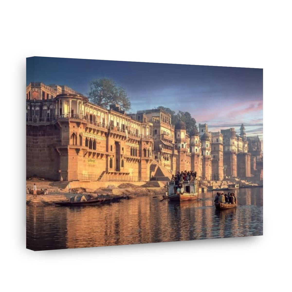 Sunset over River Ganges, Varanasi (Banarash), Uttar Pradesh, Republic of India