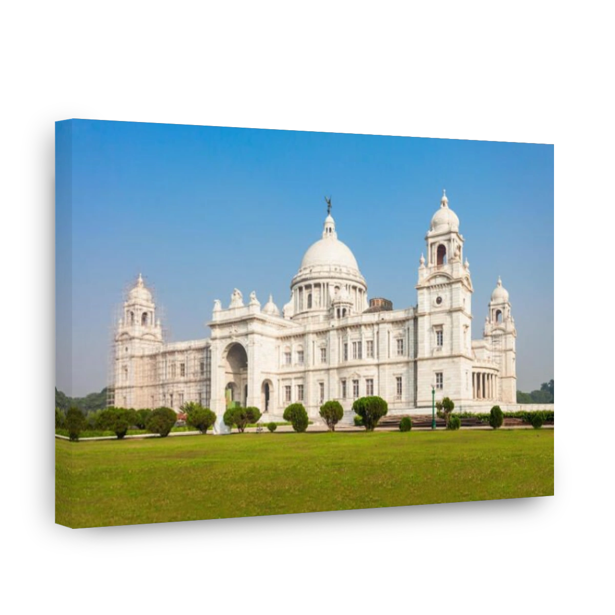 The Victoria Memorial is a large marble building in Kolkata, West Bengal, India. It is dedicated to the memory of Queen Victoria.