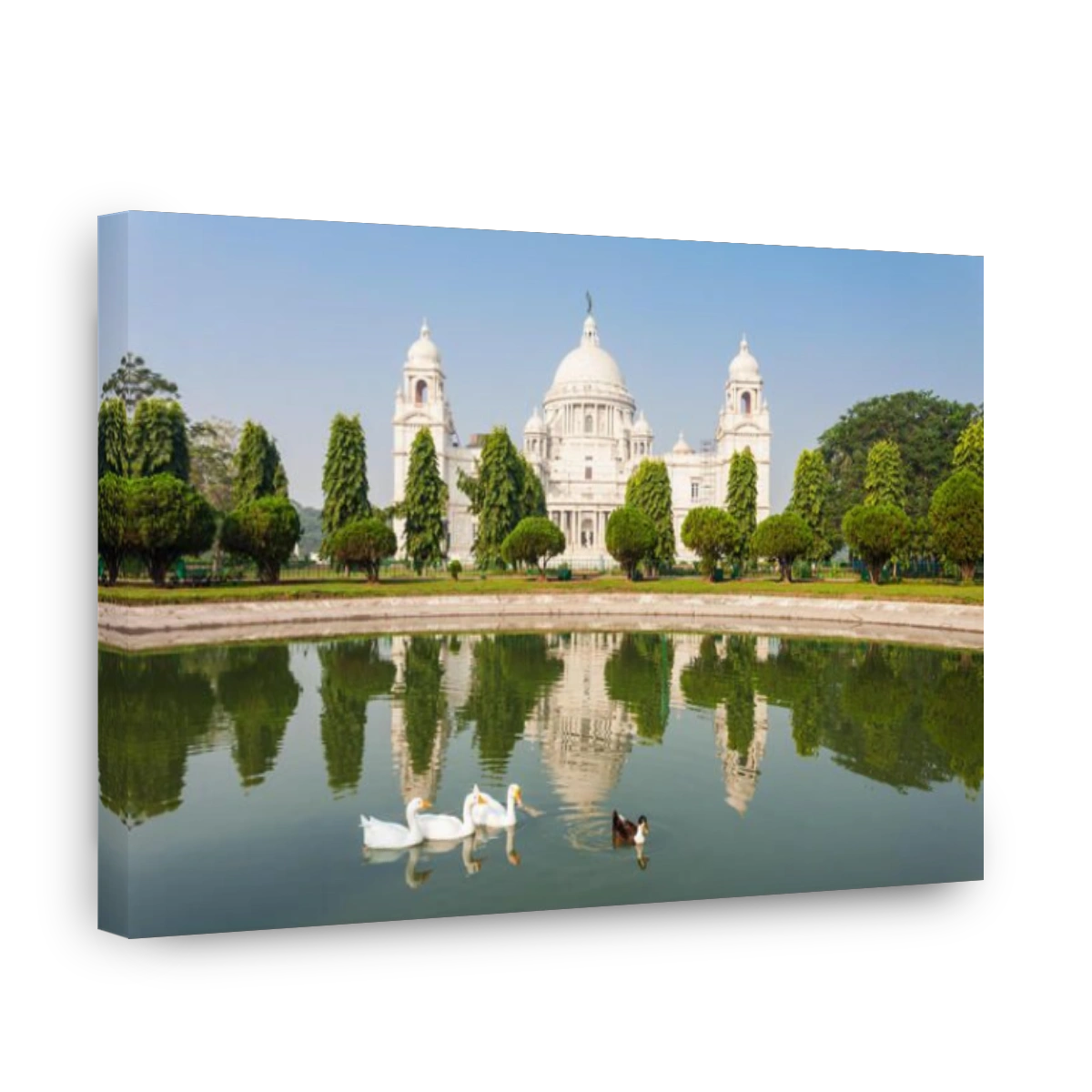 The Victoria Memorial is a large marble building in Kolkata, West Bengal, India. It is dedicated to the memory of Queen Victoria.
