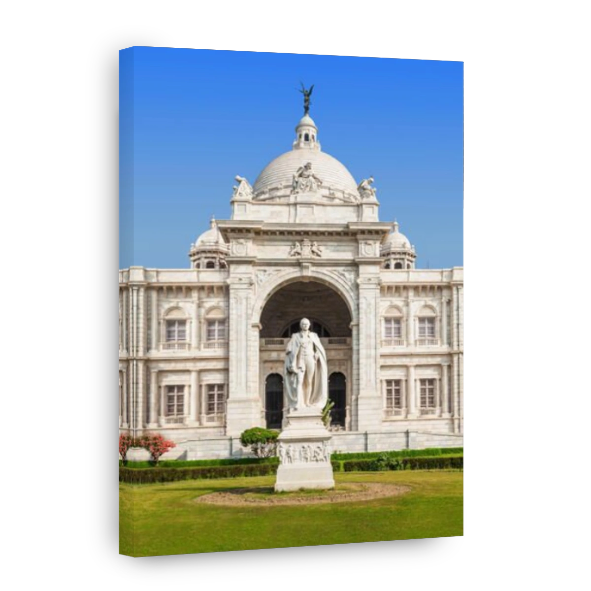 KOLKATA, INDIA - NOVEMBER 23, 2015: George Curzon Viceroy of India monument at the Victoria Memorial in Kolkata.
