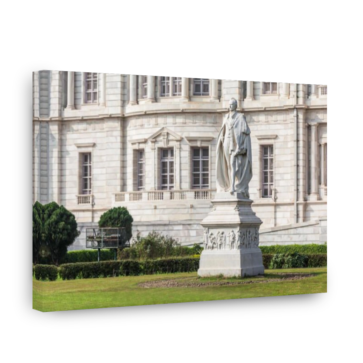 KOLKATA, INDIA - NOVEMBER 23, 2015: George Curzon Viceroy of India monument at the Victoria Memorial in Kolkata.