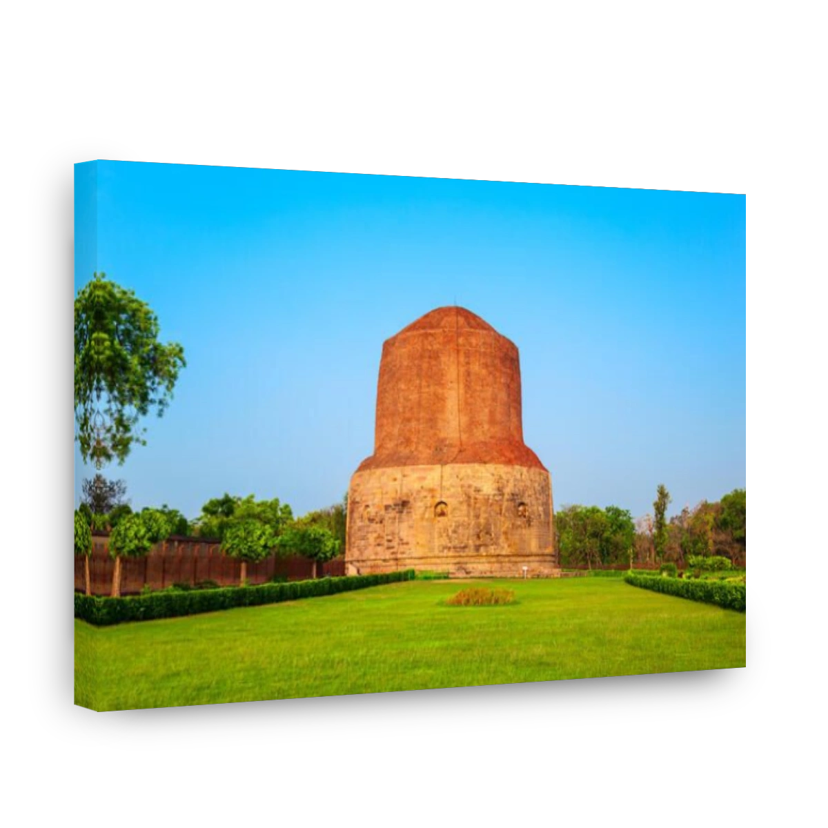 Dhamek or Dhamekh Stupa is located at Sarnath, near Varanasi in Uttar Pradesh state in India