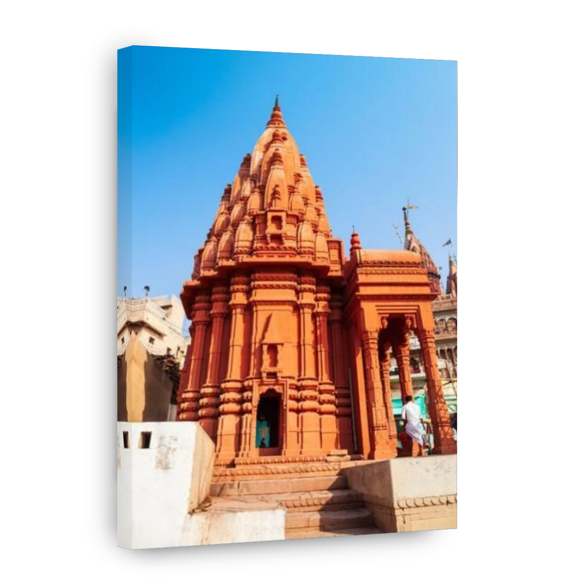 Shiva Temple is located at the Ganges river in Varanasi city, Uttar Pradesh state, North India