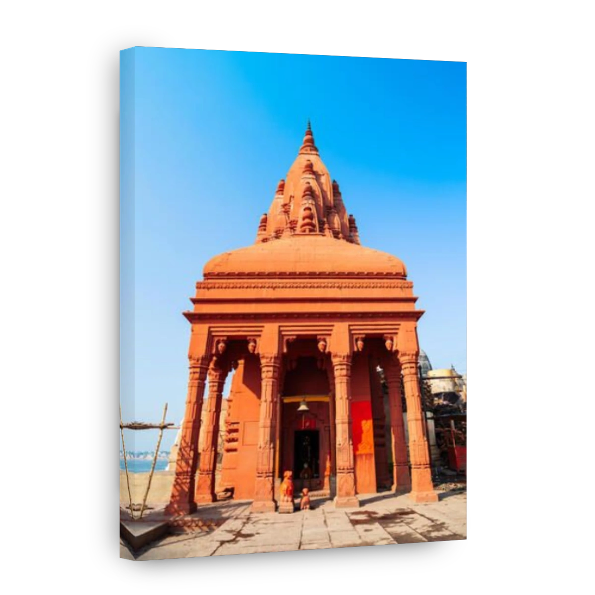 Shiva Temple is located at the Ganges river in Varanasi city, Uttar Pradesh state, North India