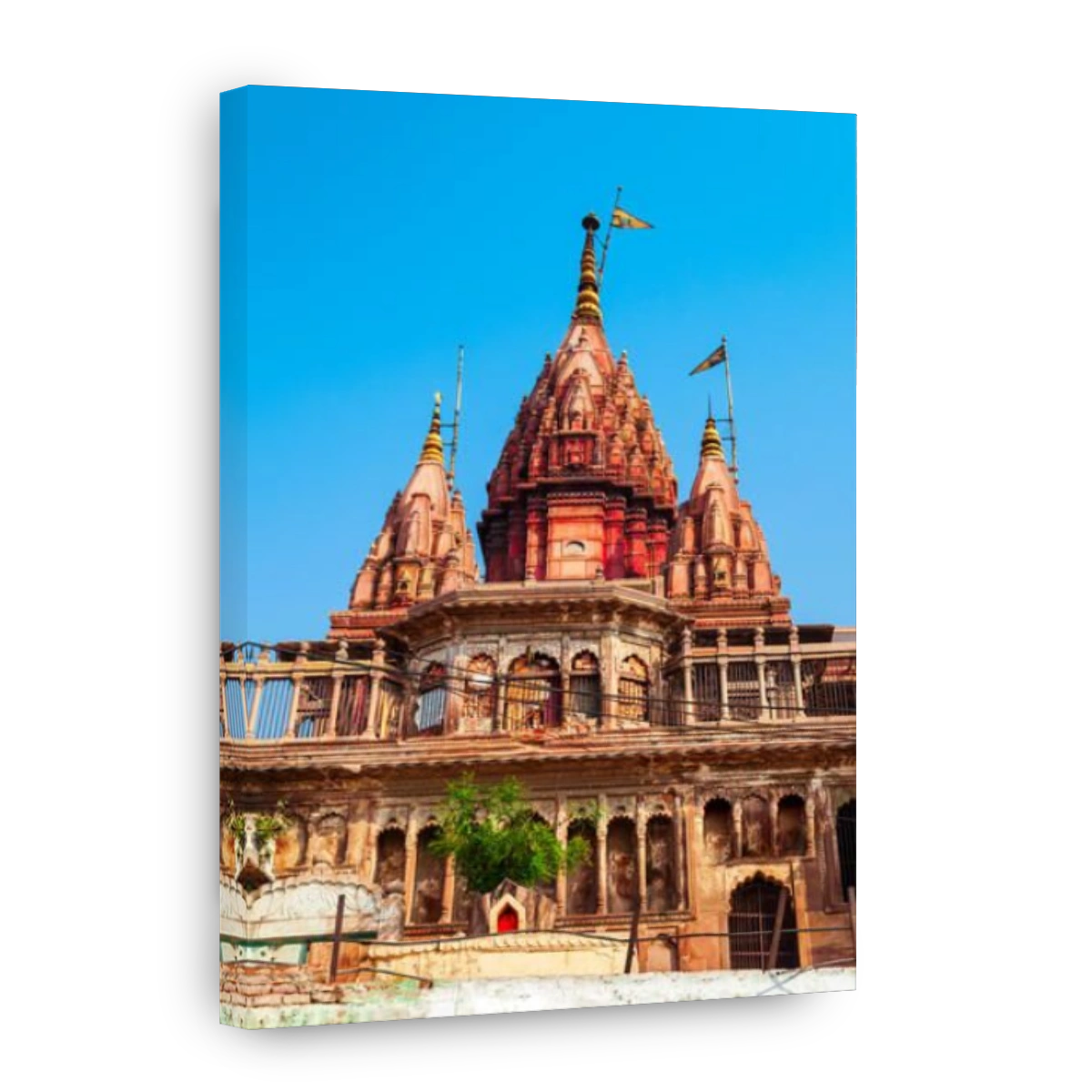 Shiva Temple is located at the Ganges river in Varanasi city, Uttar Pradesh state, North India