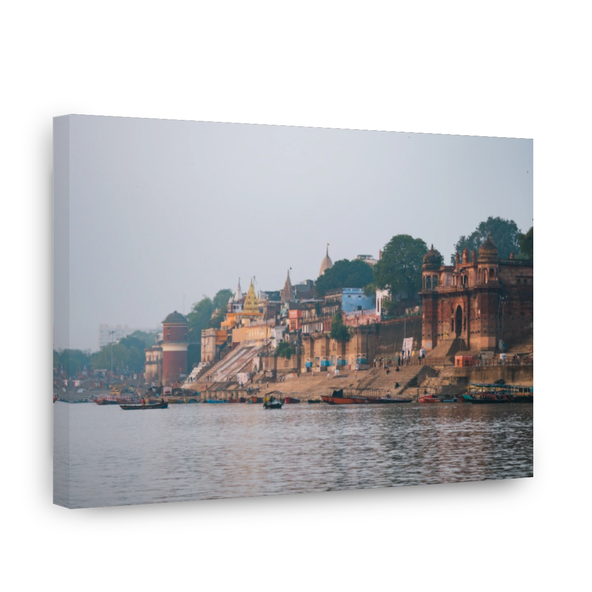 Varanasi, morning on the Ganges ghats, ancient Benares, life of a Hindu, India