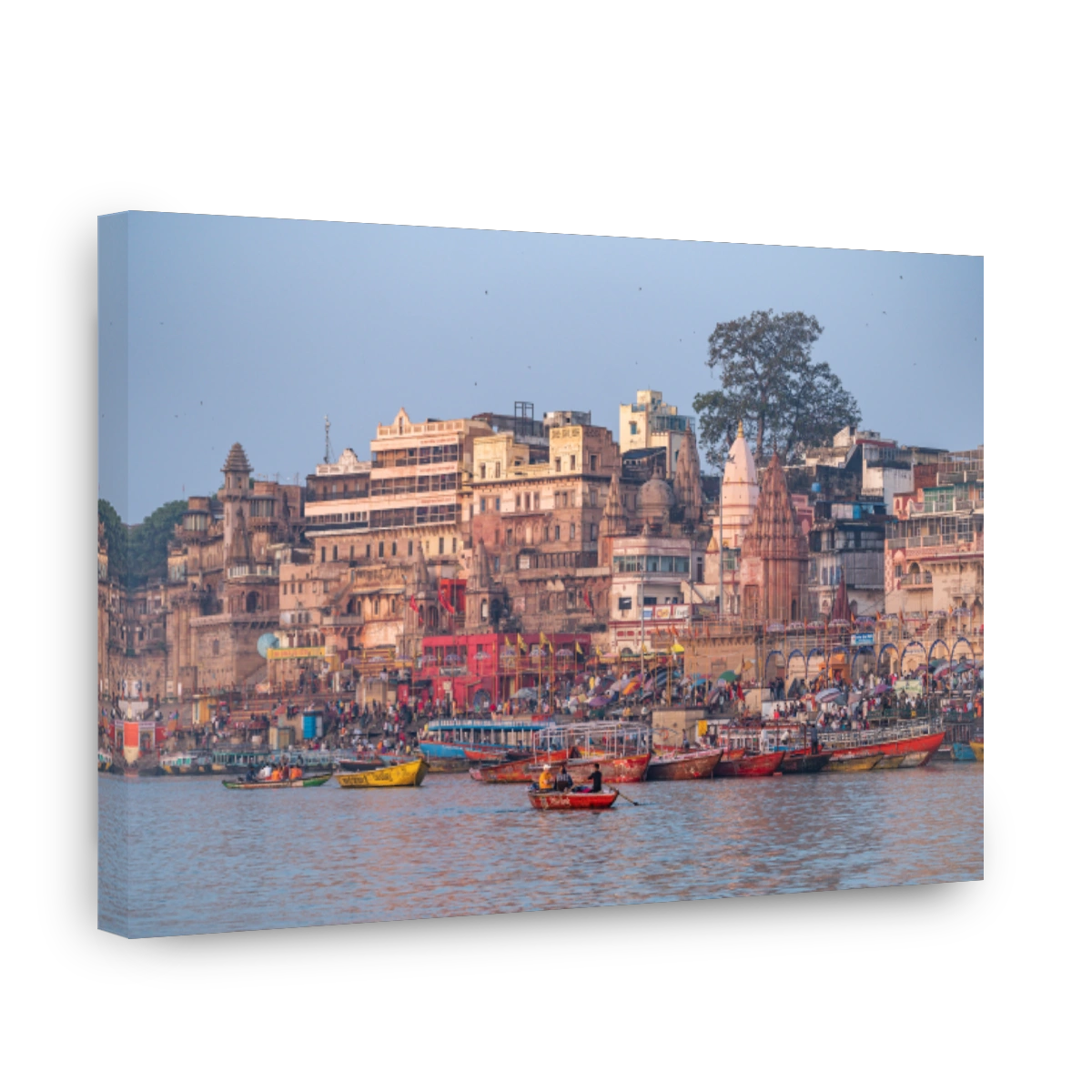 Varanasi, morning on the Ganges ghats, ancient Benares, life of a Hindu, India