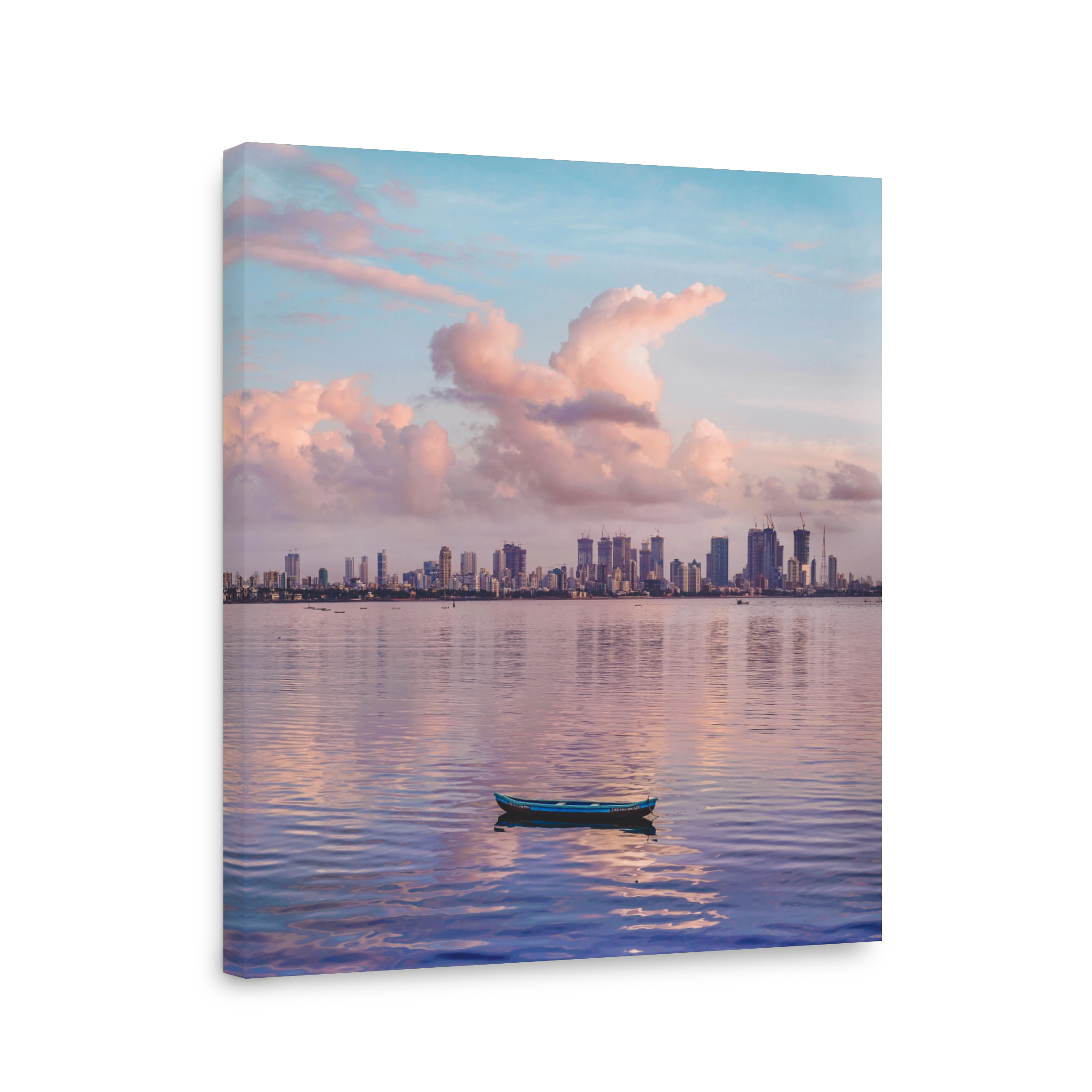 Ship In Sea Against Buildings In City