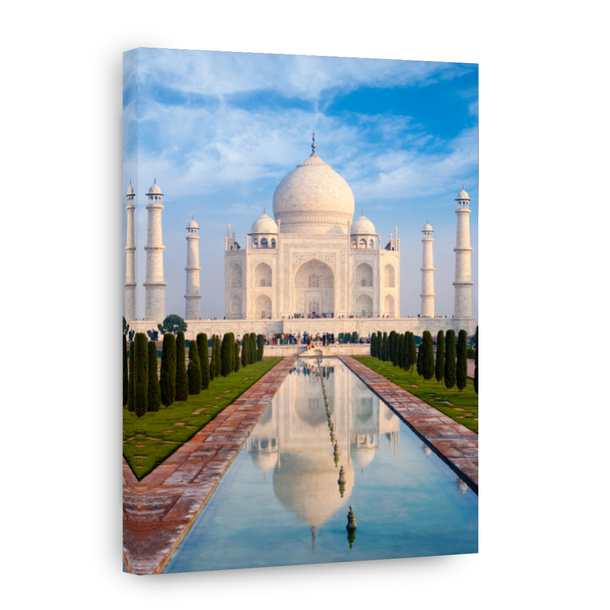 Taj Mahal Fountain Reflection Telephoto Fountain