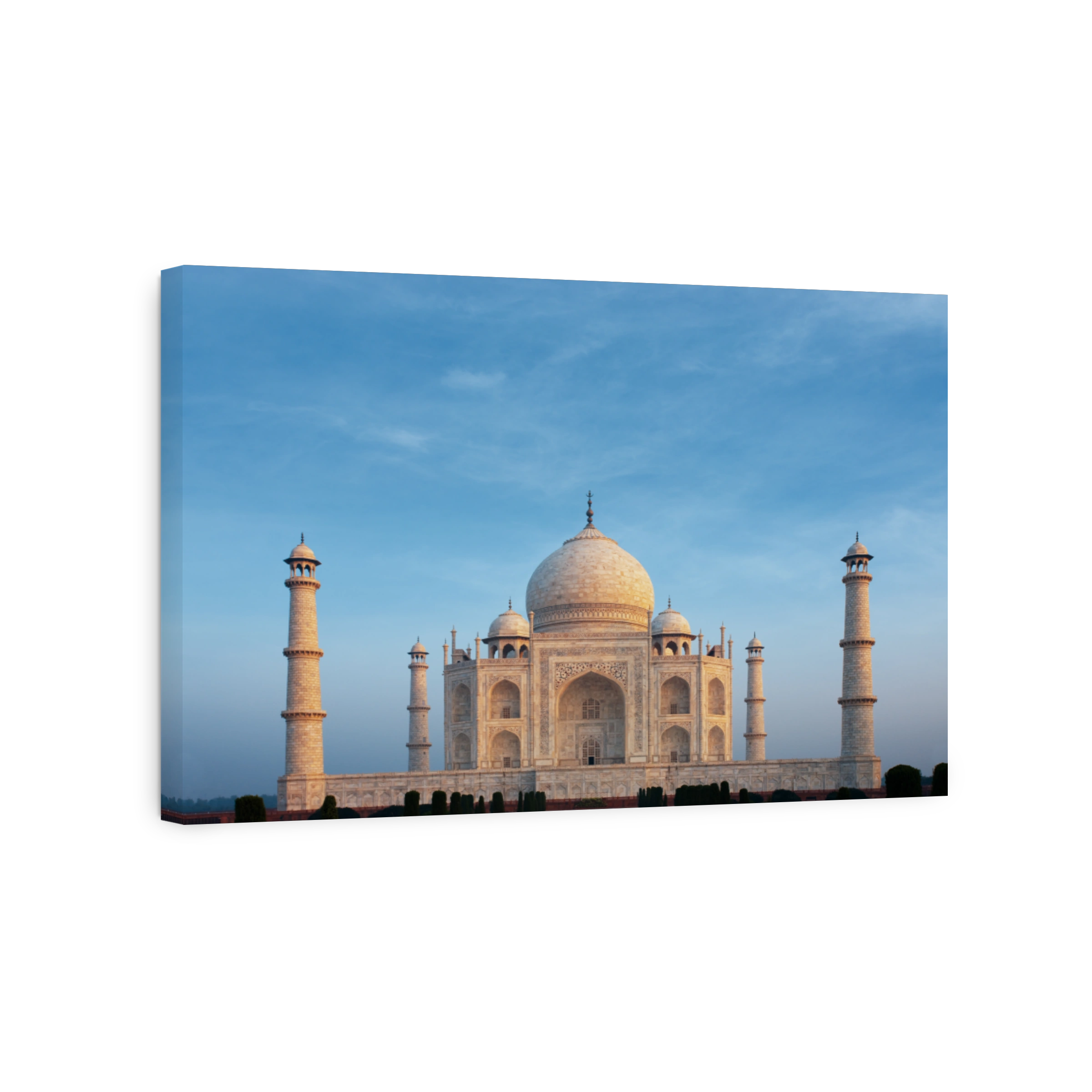 Taj Mahal Centered Sunrise Telephoto Morning Glow