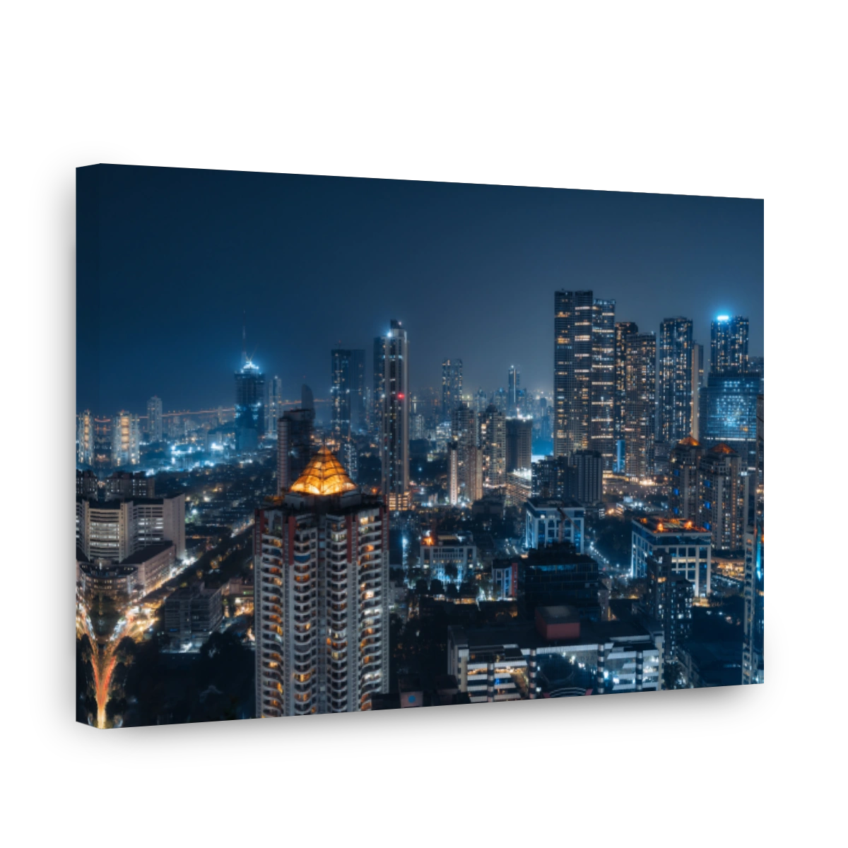 Mumbai Cityscape at Night, Maharashtra, India