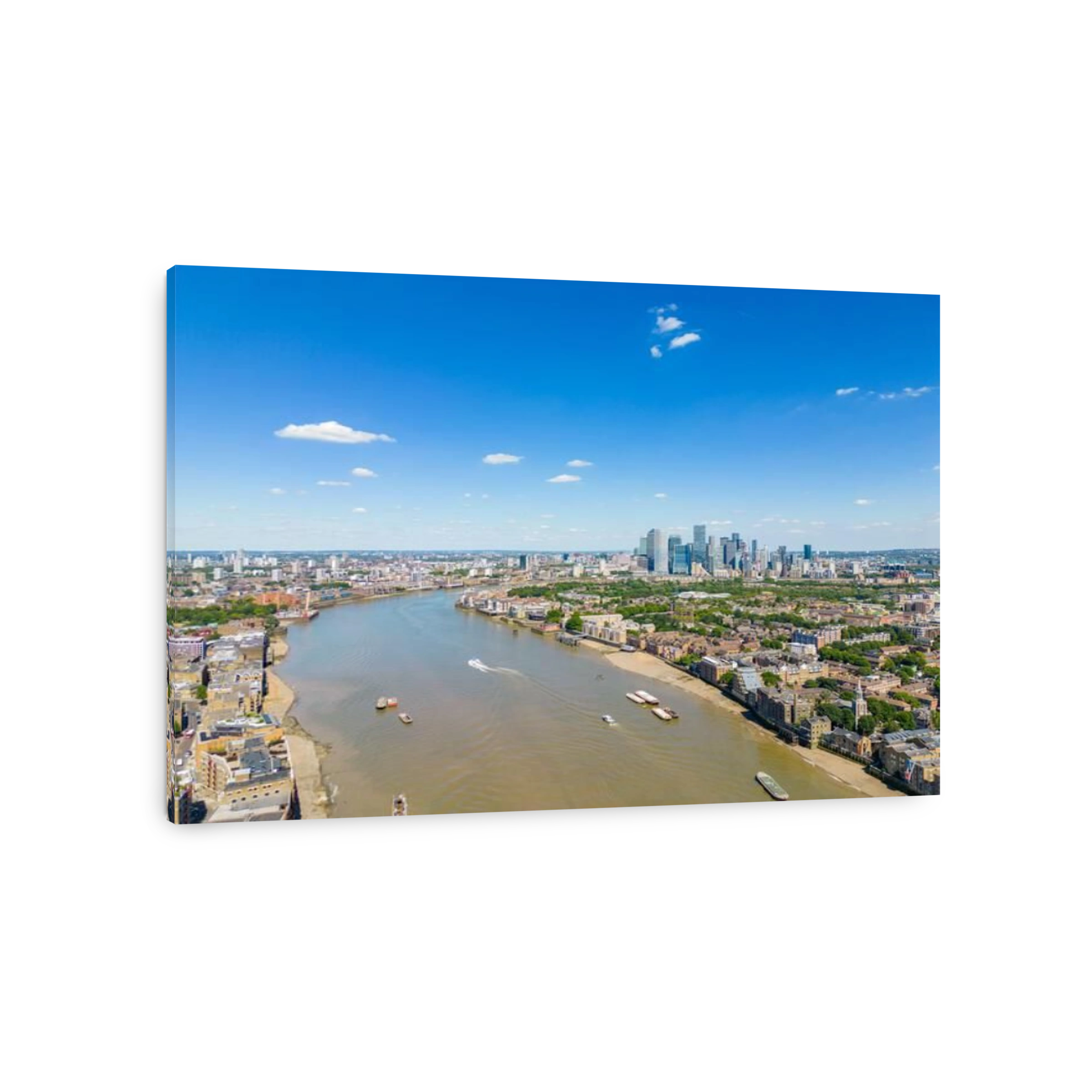 Aerial photo Canary Wharf London UK