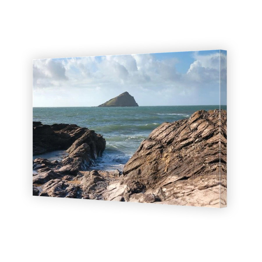 The Great Mew Stone from Wembury, Devon, England.