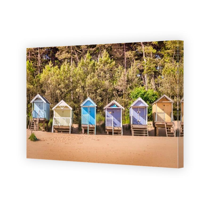 Huts on the beach at Wells-Next-The-Sea, Norfolk, England, UK.