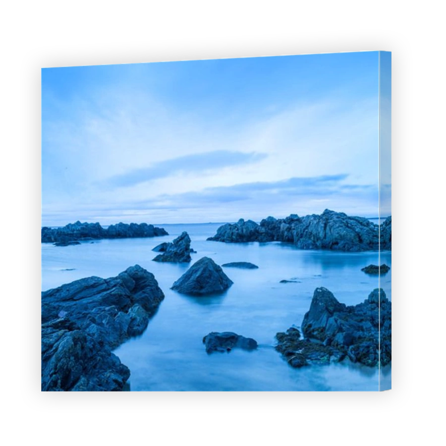 Northumberland beach before dawn, Bamburgh, England,