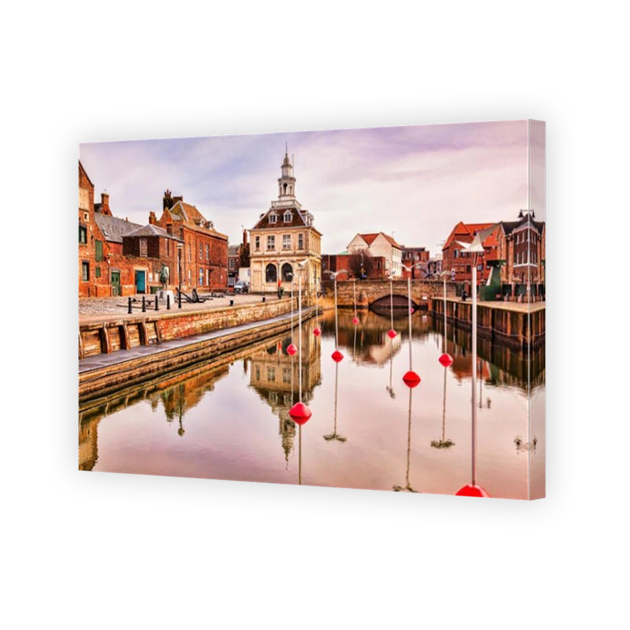 20 February 2015: Purfleet Quay, King's Lynn, Norfolk, England -  Artworks are in conjunction with the town of Amiens, as part of...