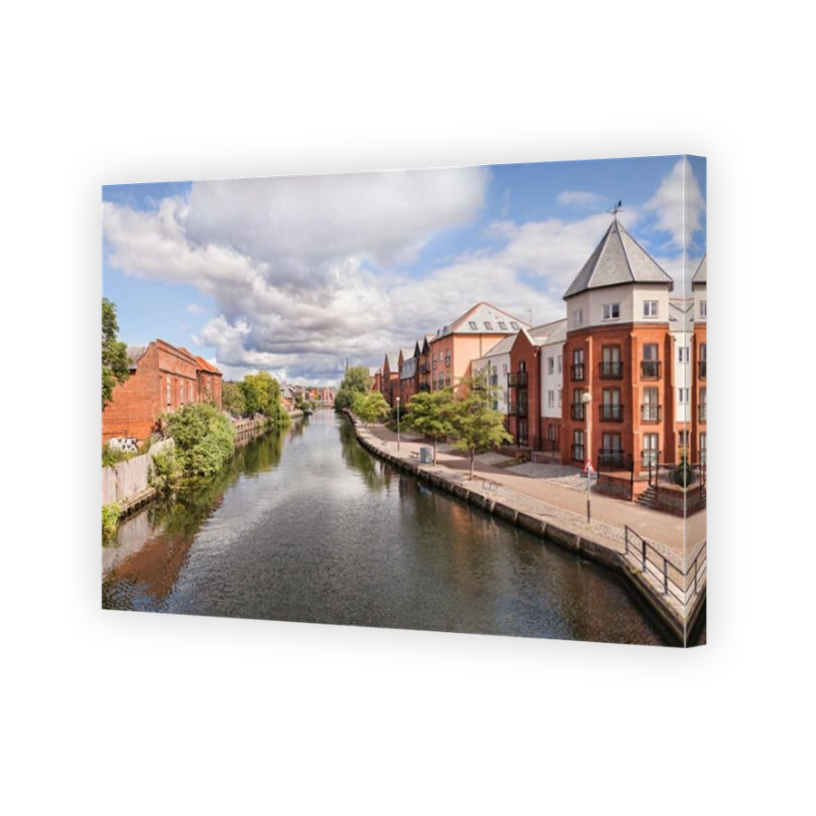 Apartments overlooking the River Wensum at Norwich, Norfolk, England