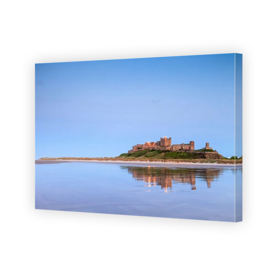 Bamburgh Castle on the Northumberland Coast, England.