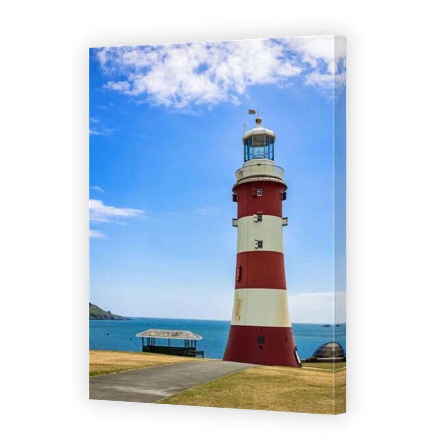 Smeaton´s Tower Lighthouse on the Hoe at Plymouth, Devon, Uk