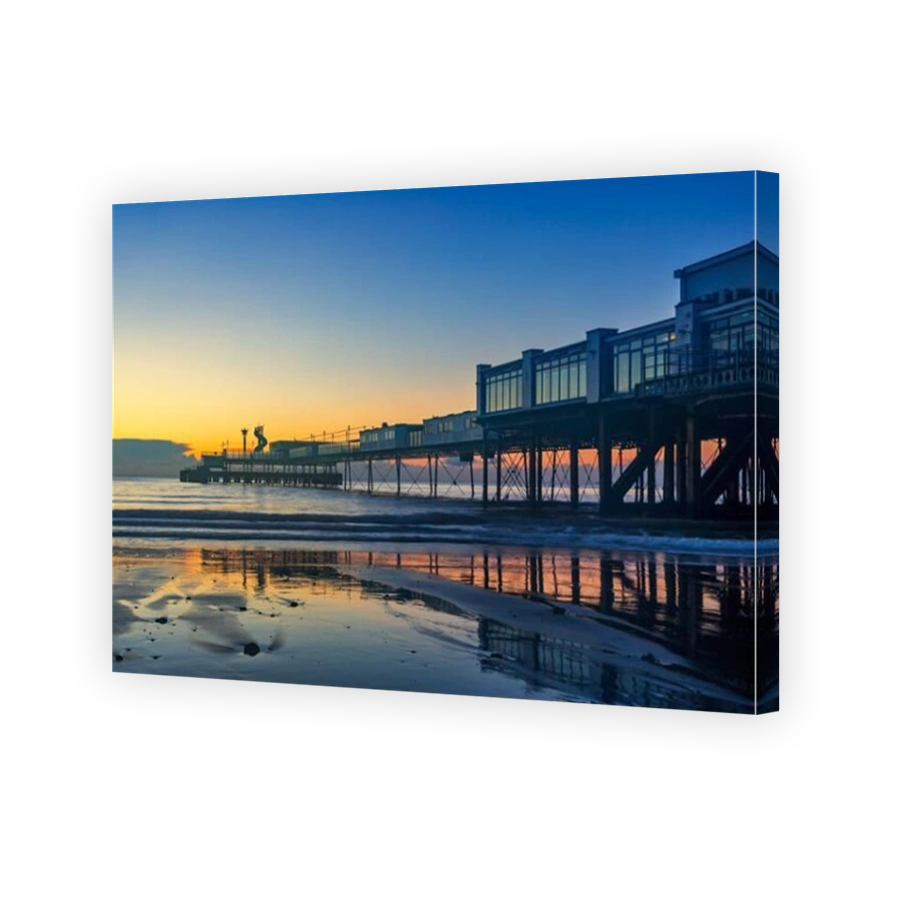A beautiful winter sunrise at Sandown Pier on the Isle Of Wight.