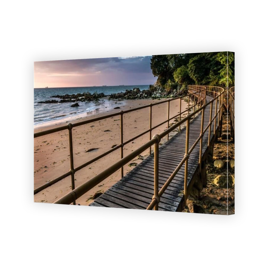 Walkway at Seagrove Bay, Isle of Wight, England, Uk