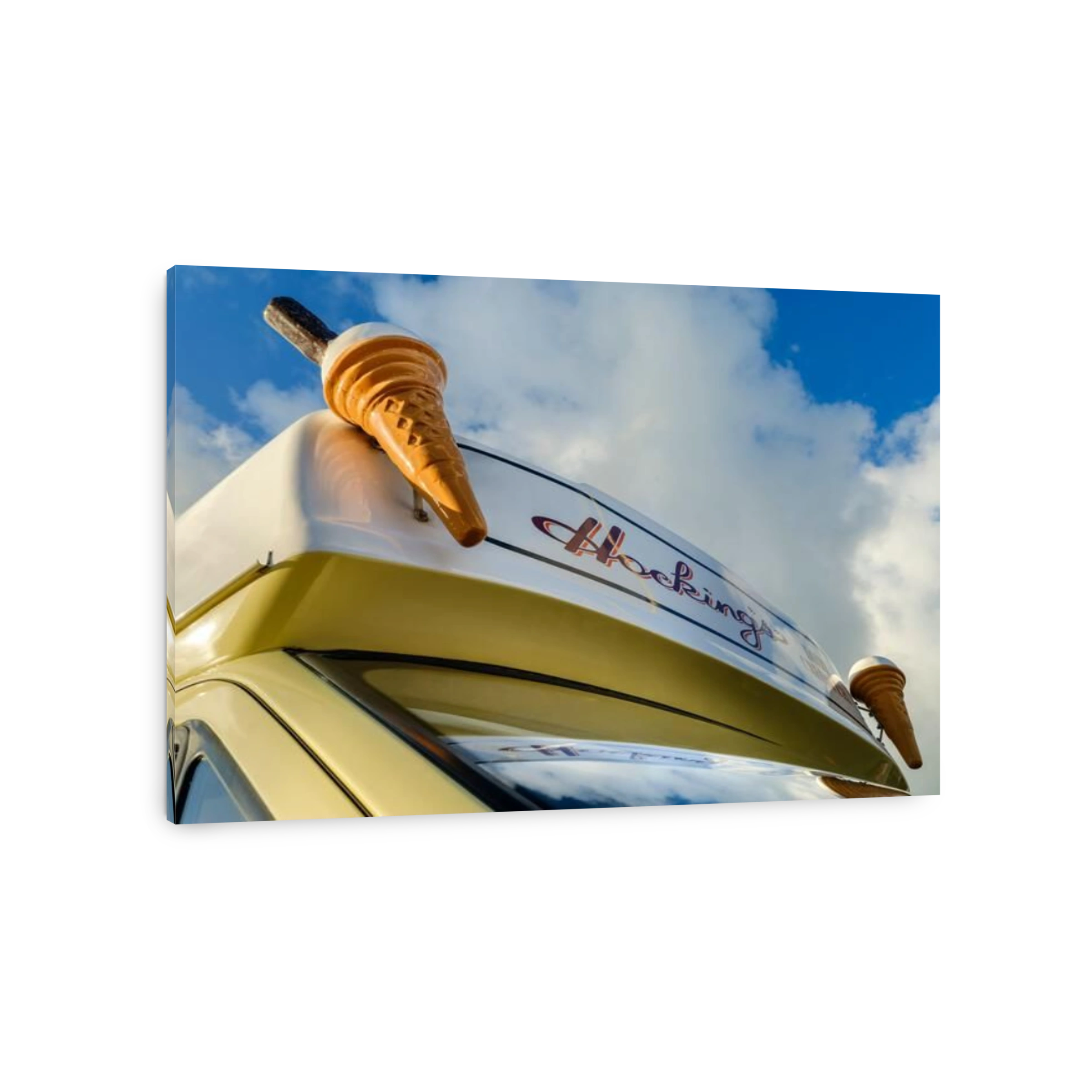 Long associated with Appledore and Instow, the iconic Hockings Ice Cream van on a summer's day.