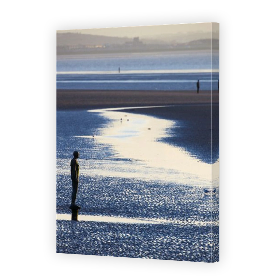 Antony Gormley sculpture, Another Place, Crosby Beach,  November, Merseyside, England, United Kingdom, Europe
