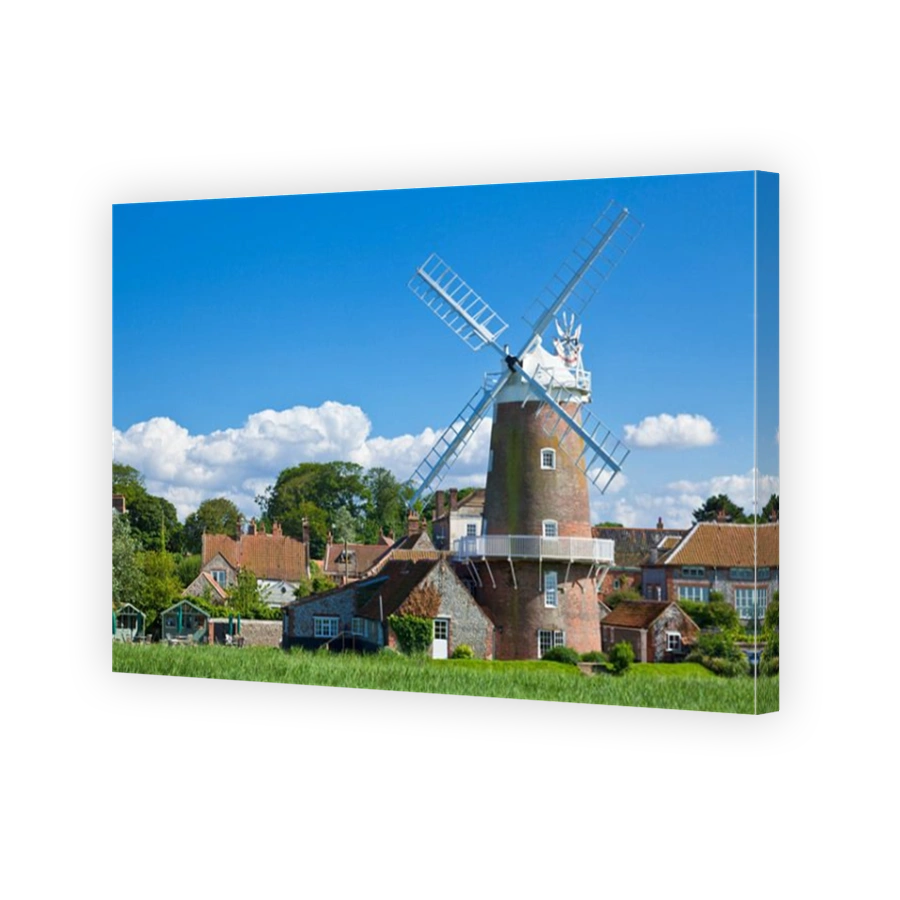 Restored 18th century Cley Windmill, Cley next the Sea, Norfolk, East Anglia, England, United Kingdom, Europe