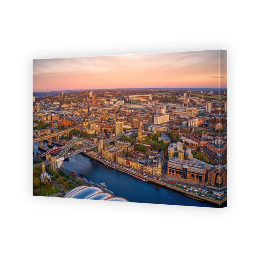 Aerial View of Newcastle, England, United Kingdom