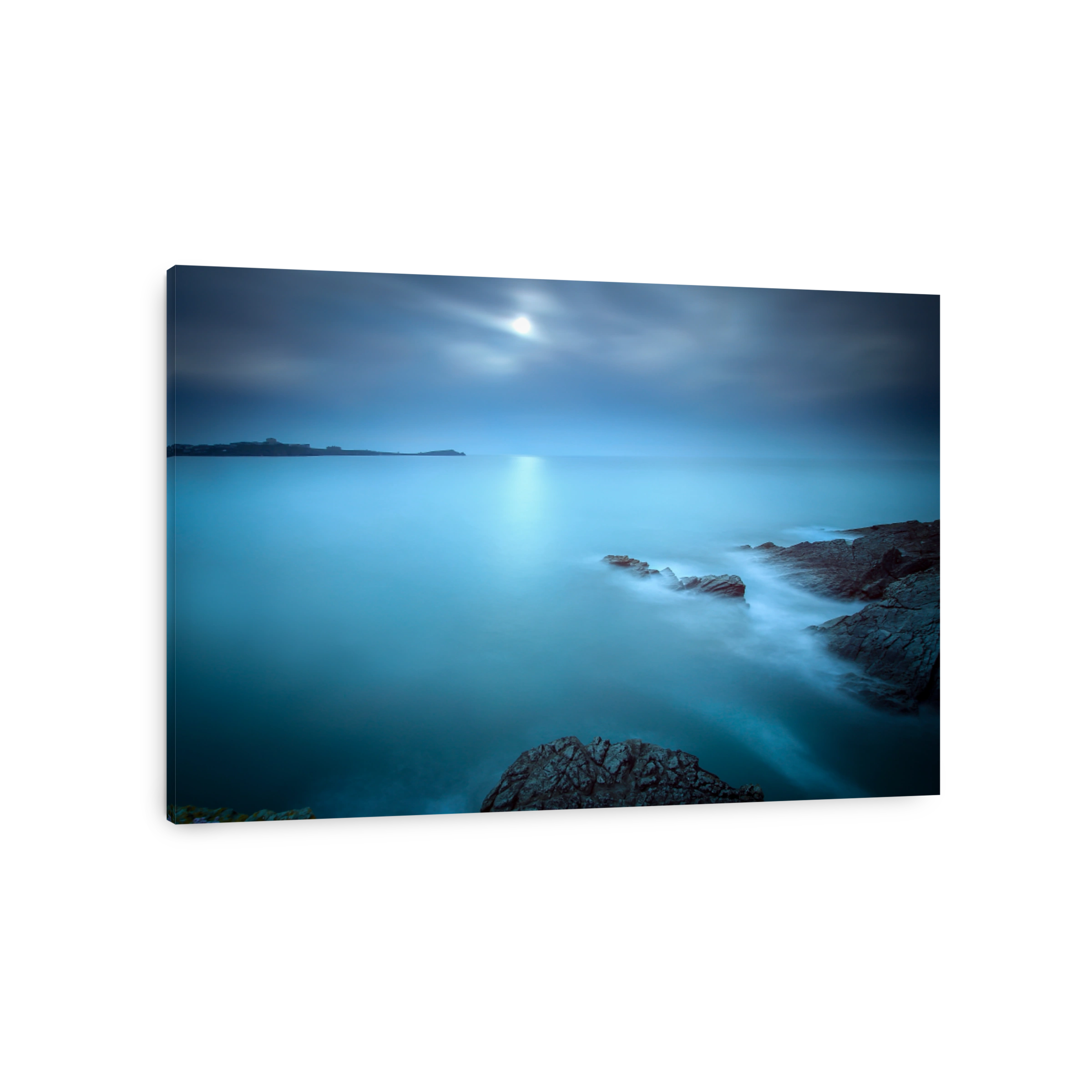 Dreamy, Tranquil, and Surreal Seascape, with view towards Towan Head, Newquay, Cornwall