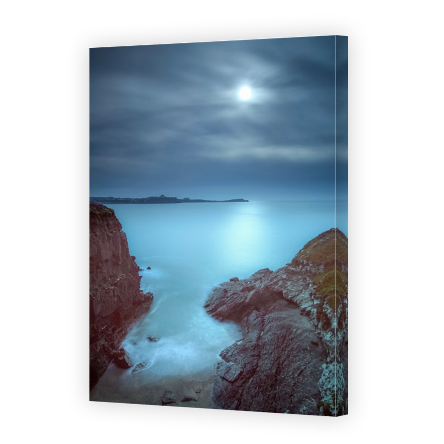 Distant View of Towan Head, Newquay, on the North Cornwall Coast