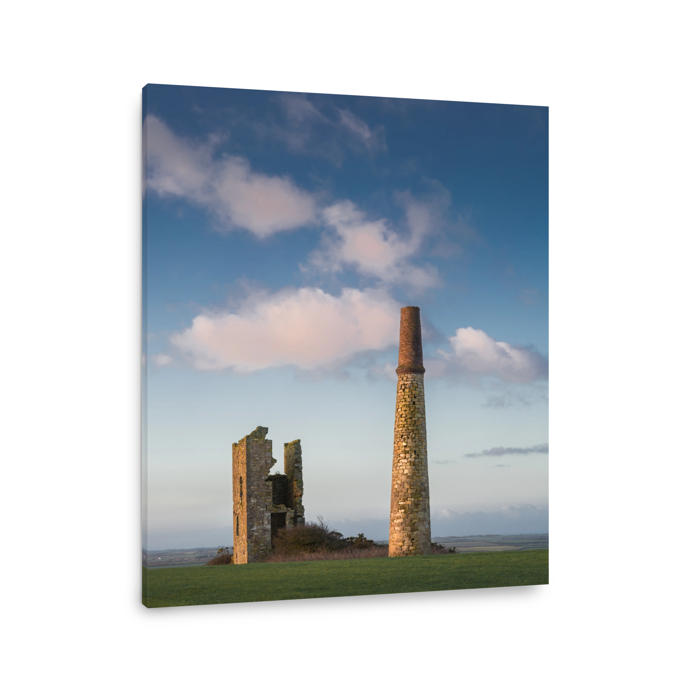 Golden Light catching Engine House, St Austell, Cornwall