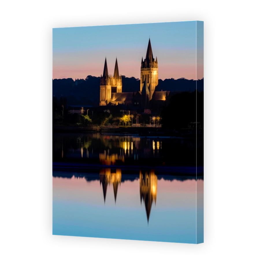 Cathedral Reflections, Truro, Cornwall. Stylised photographic art.