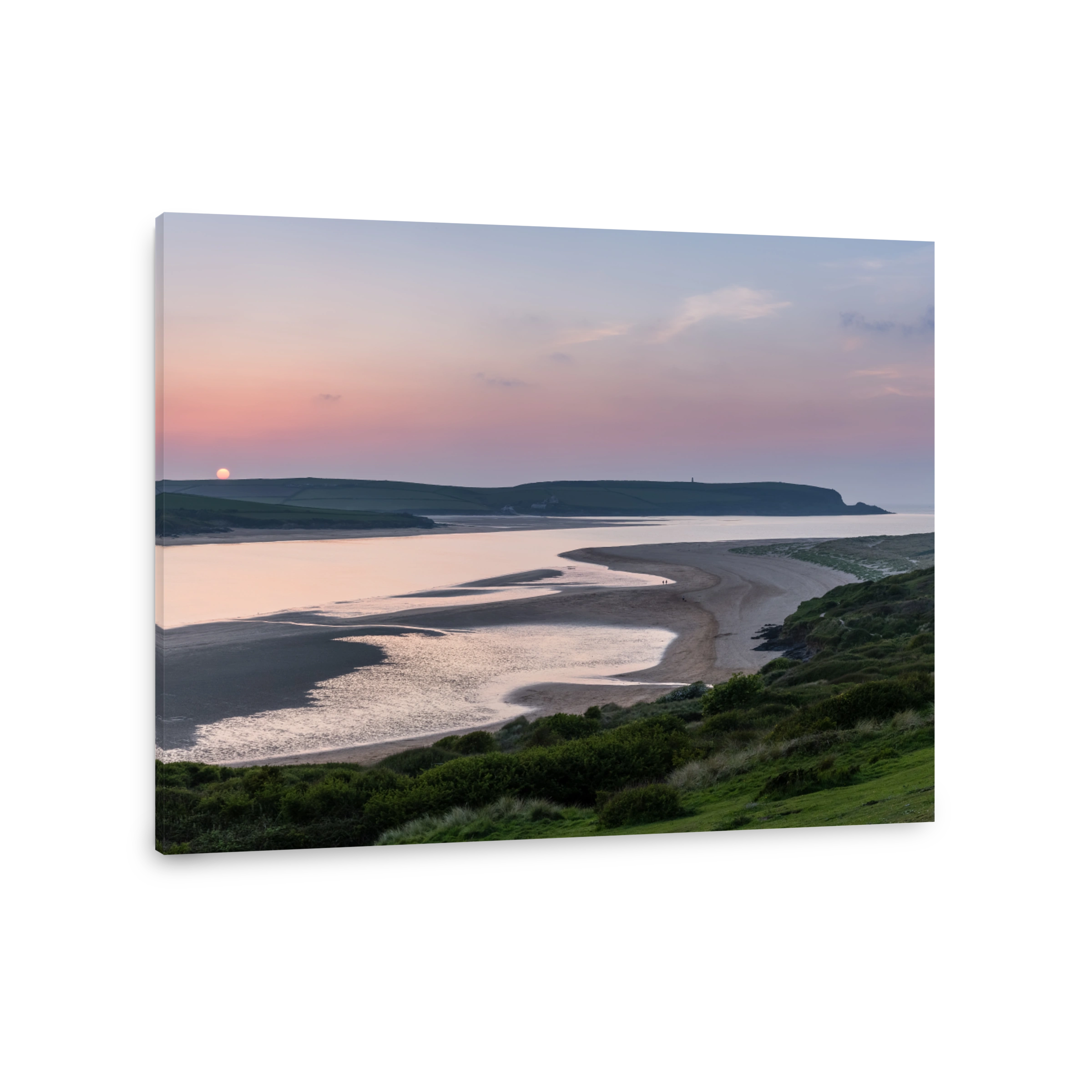 Dipping Sun over the Beautiful Camel Estuary, North Cornwall