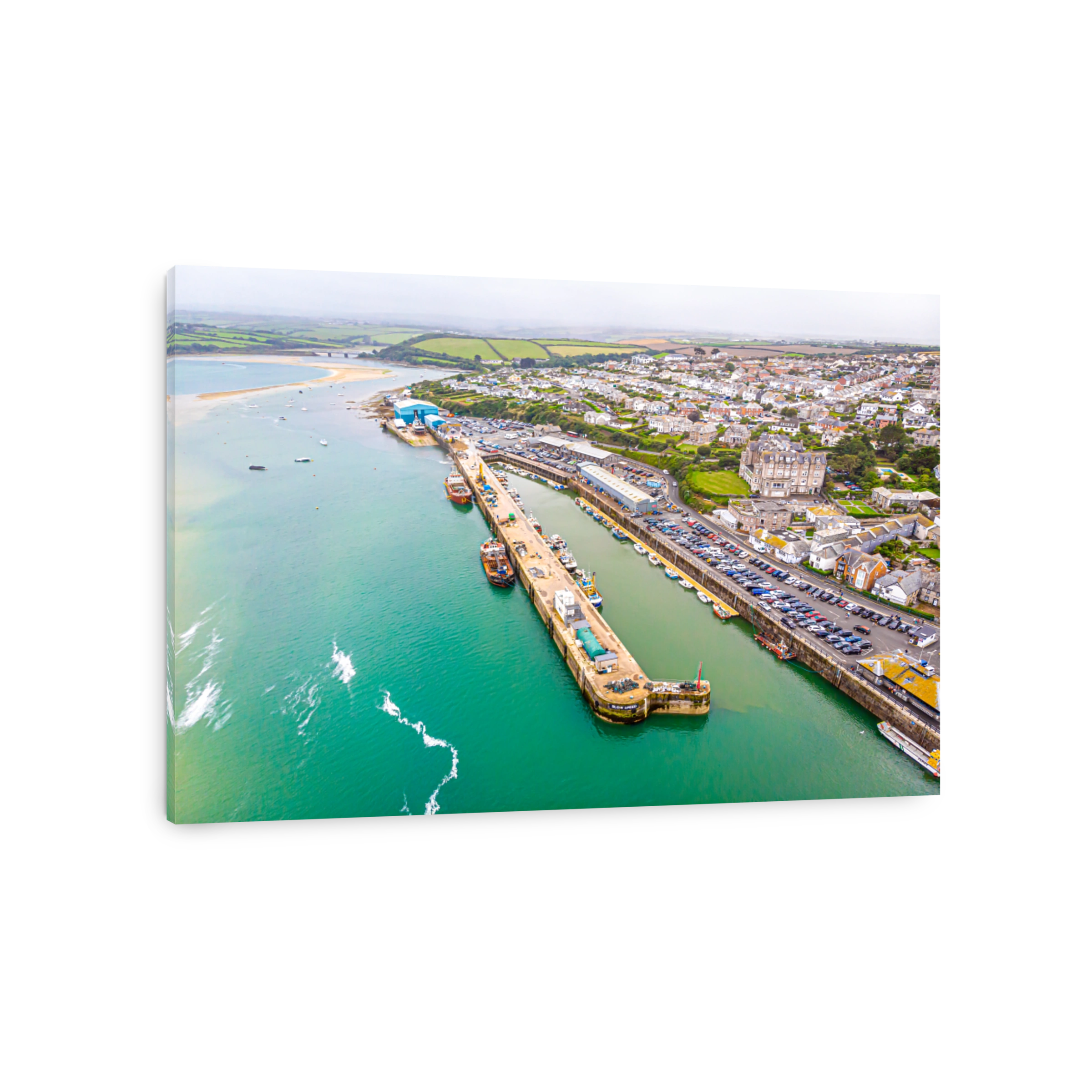 Aerial view of Padstow in Cornwall