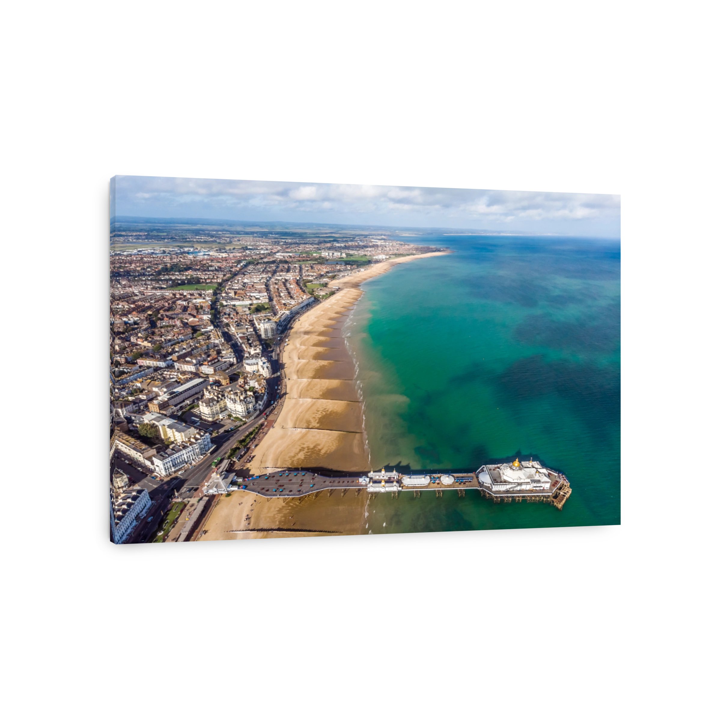 Aerial view of Eastbourne in summer, UK
