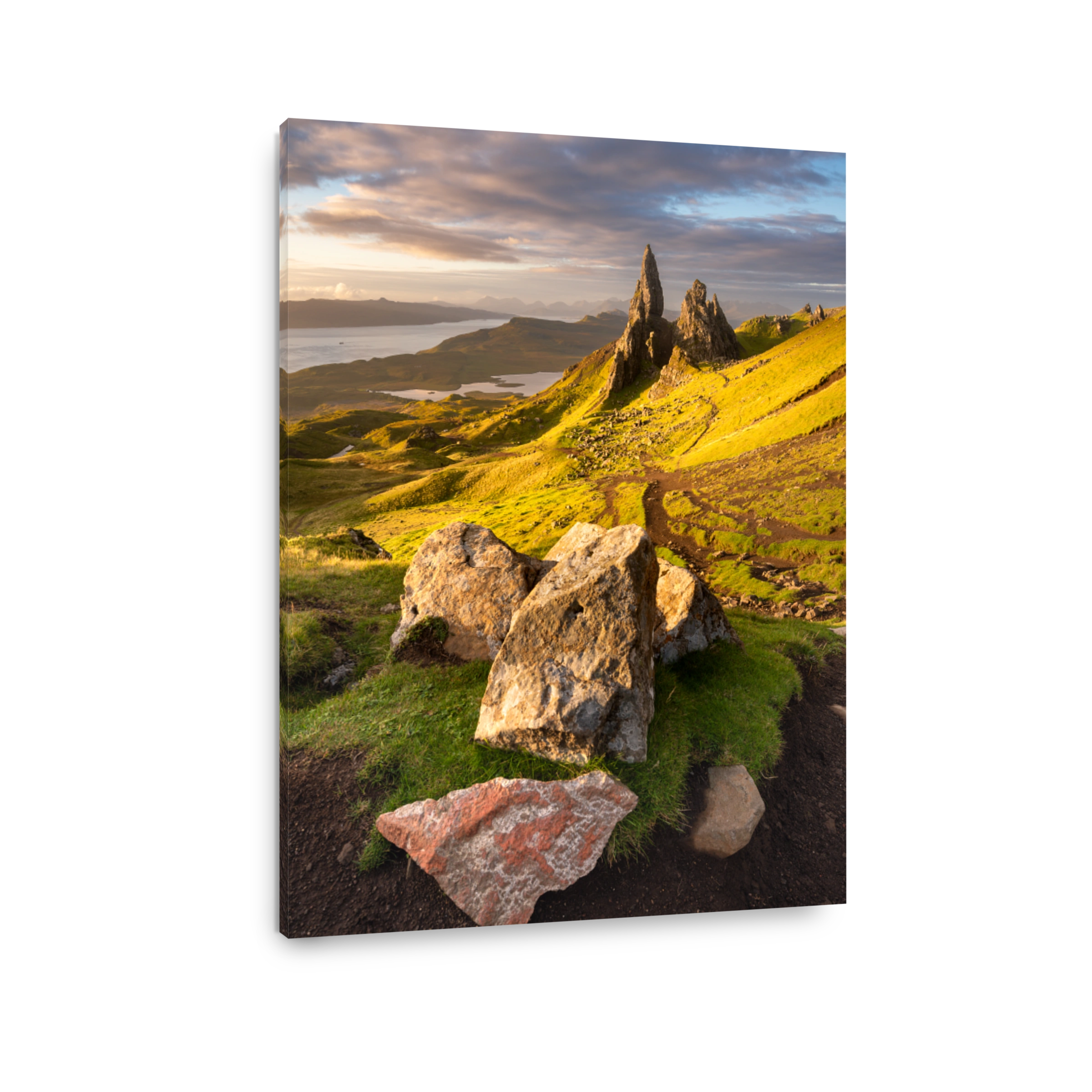 Iconic Old Man of Storr at Sunrise, Isle of Skye, UK.