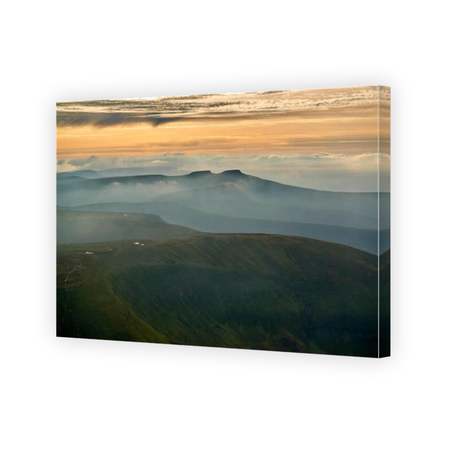 Brecon Beacons, South Wales, UK, shot from the air
