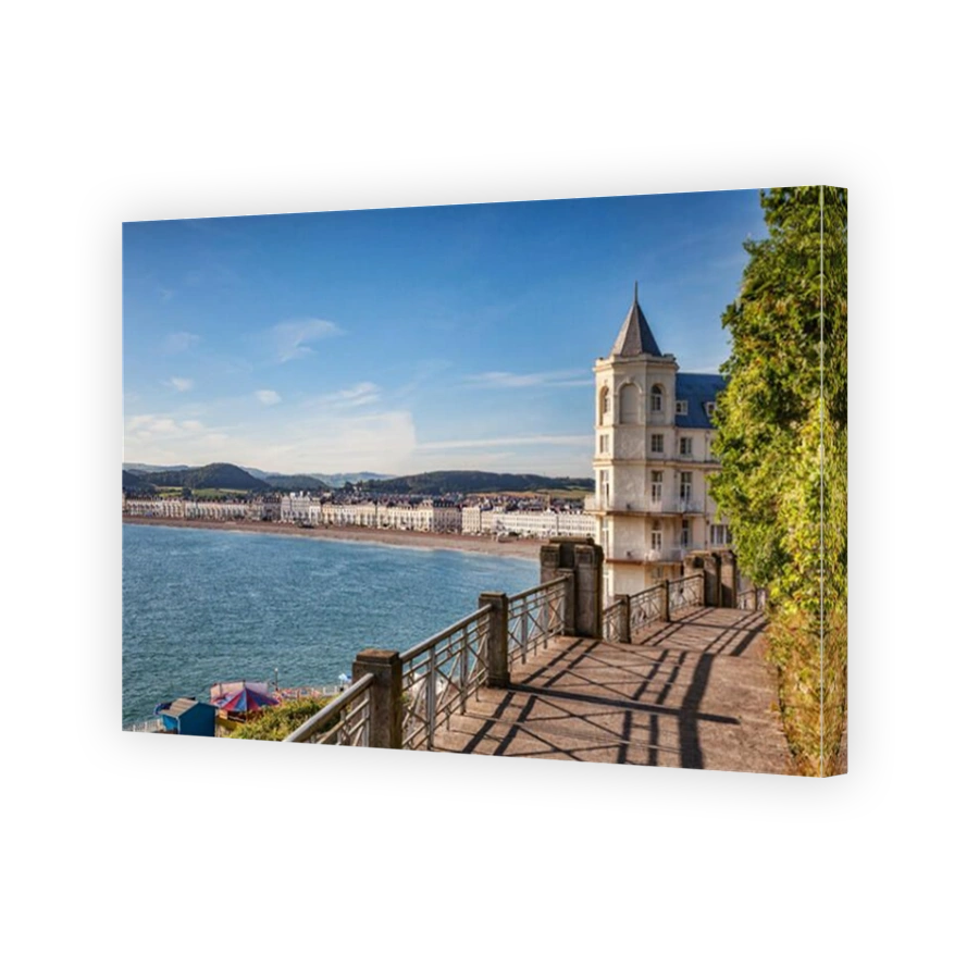 Llandudno promenade and the Grand Hotel, Conwy, Wales, UK