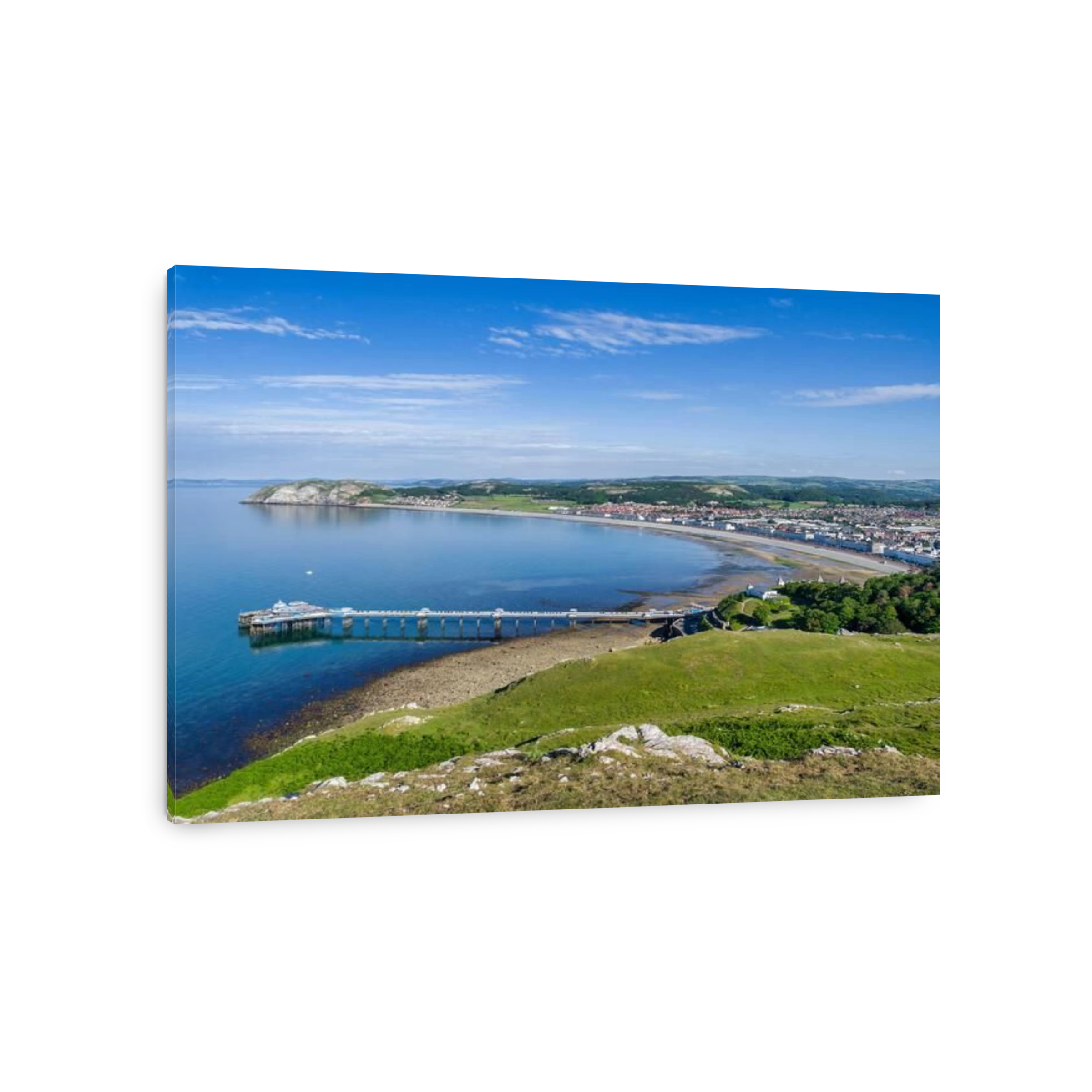 Llandudno Bay, with the Pier and Little Orme's Head, from Great Orme's Head.