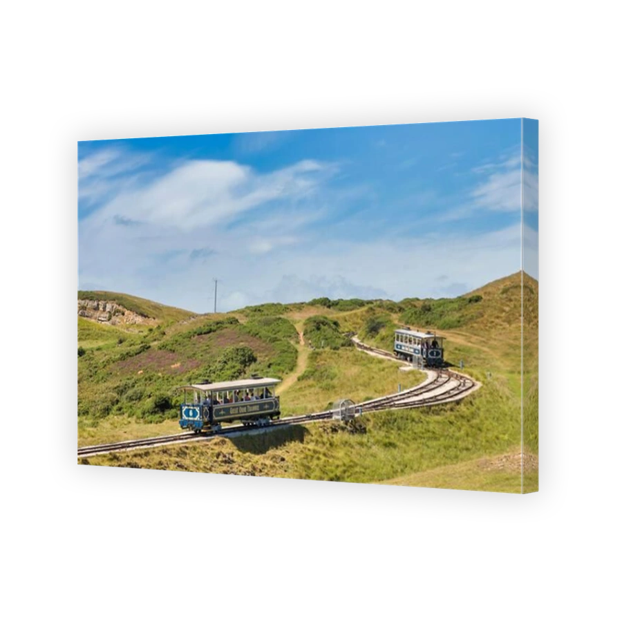 10 July 2022: Llandudno, North Wales, UK - The Llandudno Tram, our only cable street tramway still in existence in Britain, and one of only three in t