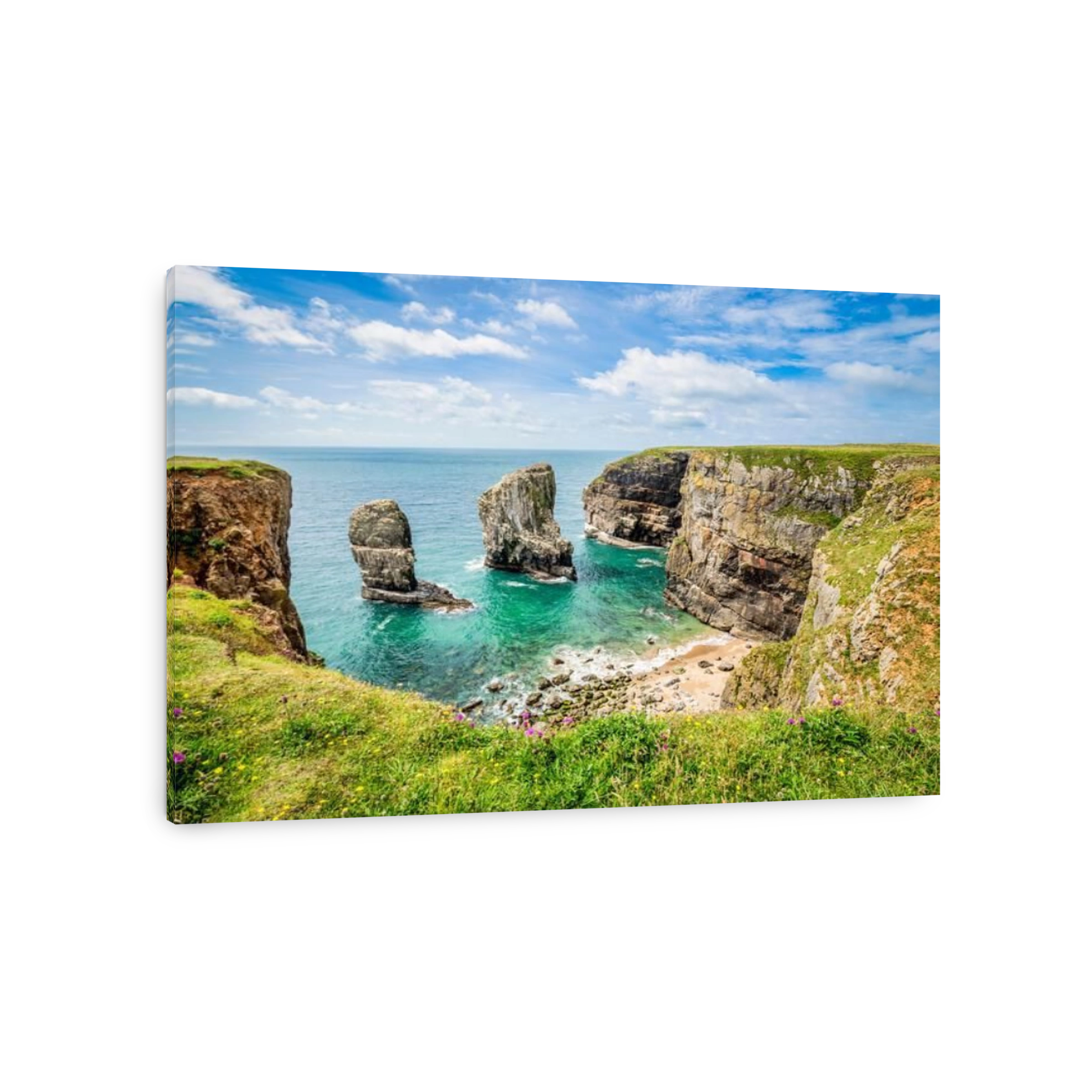 Elegug Stacks, in the Pembrokeshire Coast National Park, South Wales.