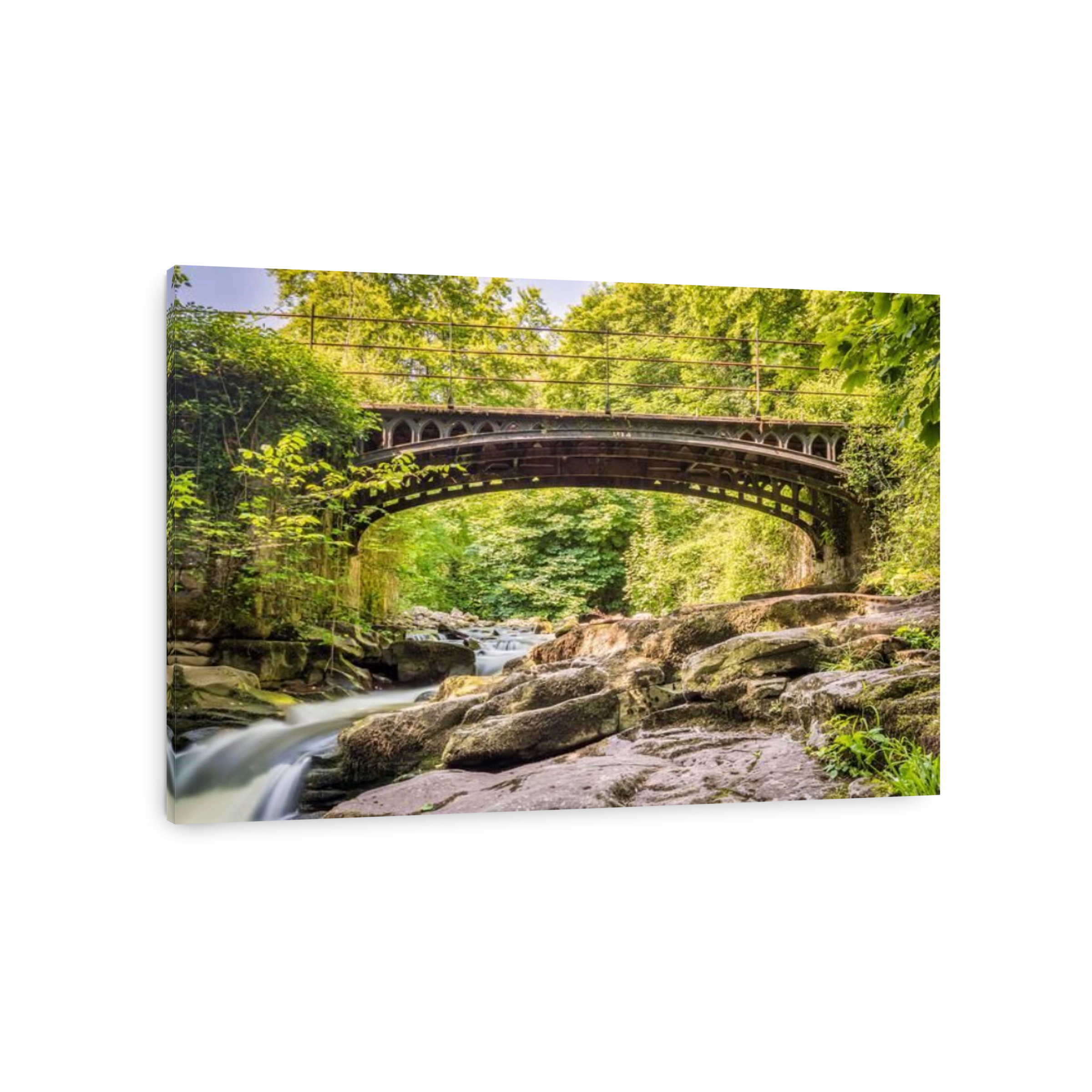Smart's Bridge, an iron bridge built in 1824 across the Clydach River, near Abergavenny, South Wales.
